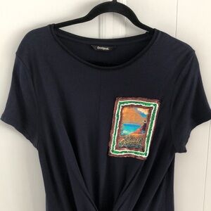 Desigual navy drop waist dress